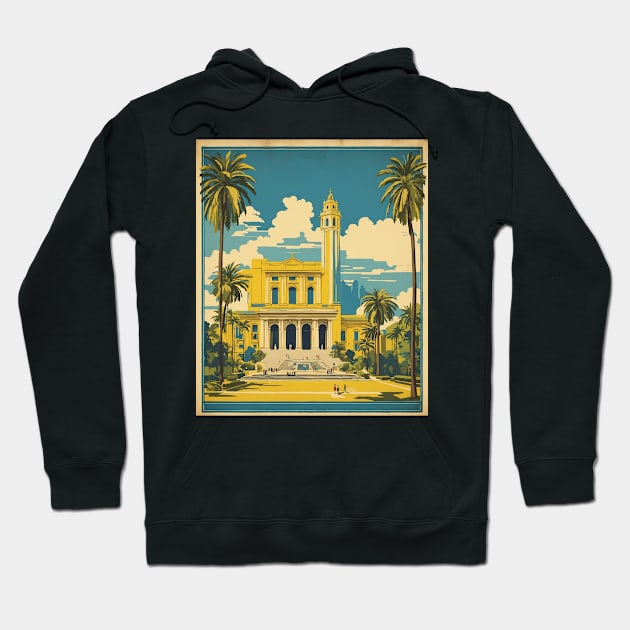 Art Museum Sao Paulo Brazil Vintage Tourism Travel Poster Hoodie by TravelersGems